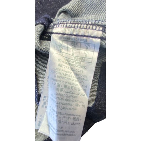 Guess S Dress mini Blue Denim Deco Strapless Fitted Bodycon NWT New - Picture 6 of 7